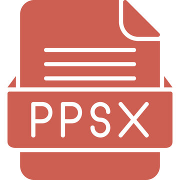 PPSX File Format Vector Icon Design