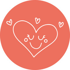 Set of romantic icons with hearts, Love icons, heart, Valentine’s day
