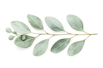 Naklejka premium Watercolor eucalyptus branch isolated on white