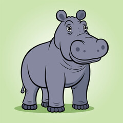 Hippopotamus isolated on white background