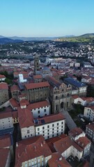 Fototapeta premium drone photo Le Puy-en-Velay cathedral france europe