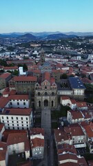 Obraz premium drone photo Le Puy-en-Velay cathedral france europe