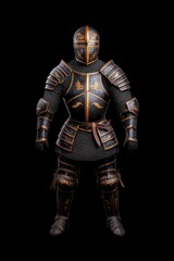 Fototapeta premium Fantasy King's Armor. Stock Illustration. Digital painting of a king's armor in a fantasy tale