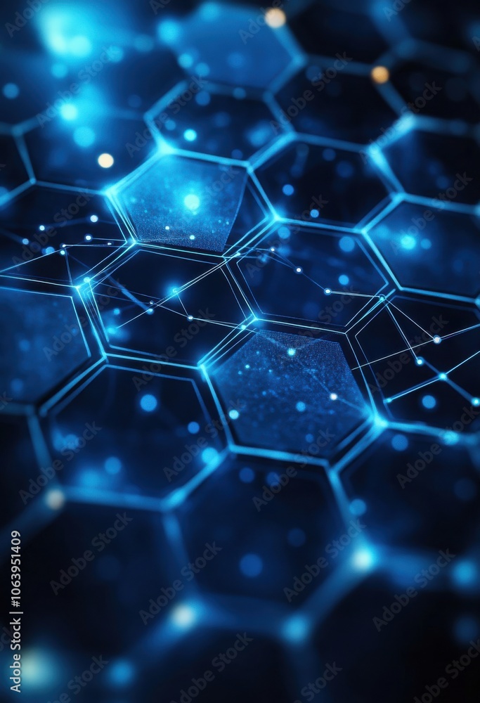 Aufkleber abstract blue hexagonal pattern background for modern apps and design