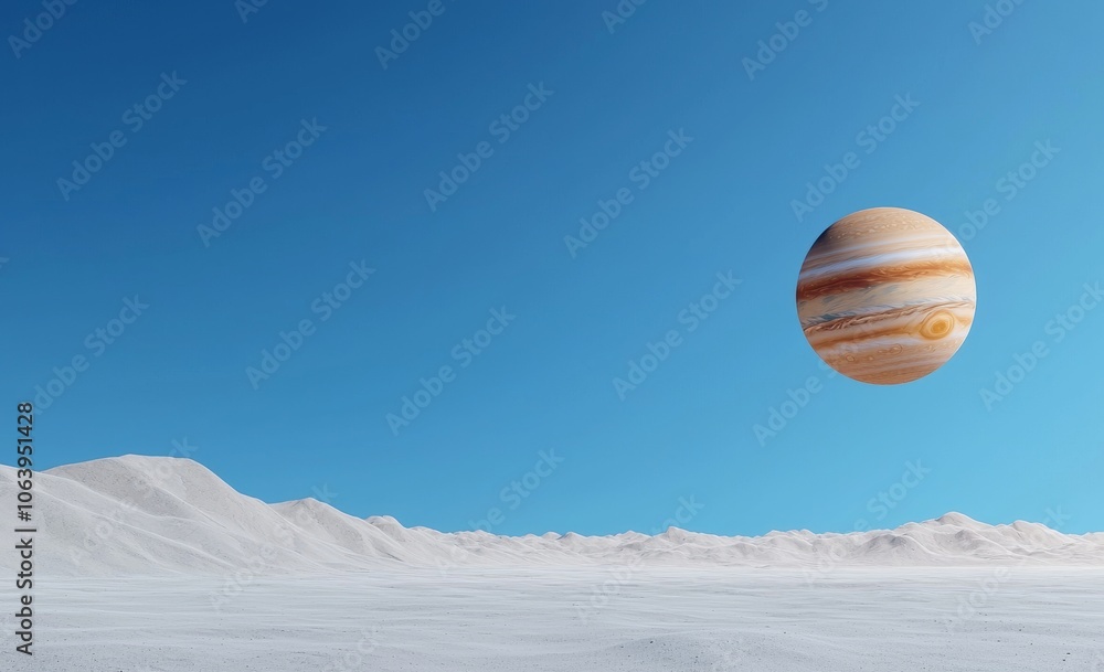 Aufkleber this is a generative stock scene of an alien planet with stars and nebulas, together with a science 