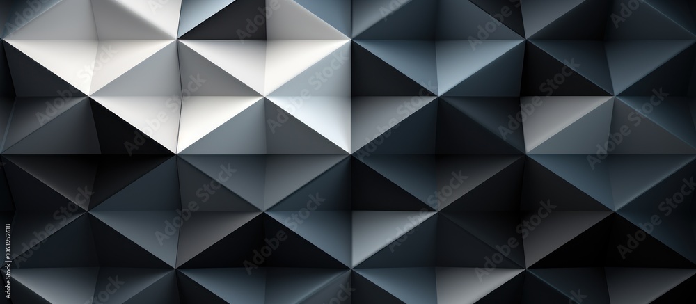 Aufkleber a textured pattern of three-dimensional pyramids in varying shades of gray and white.