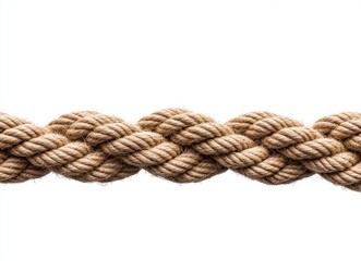 Obraz premium White background with brown western rope in frame shape