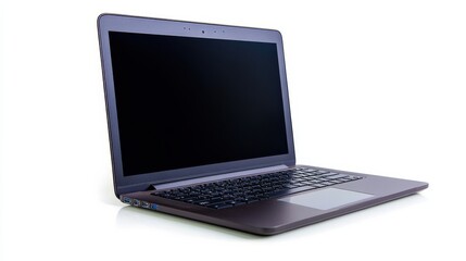 Modern Laptop Computer on White Background
