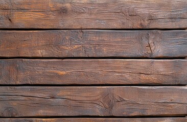 Fototapeta premium A dark brown rustic aged barn wood plank background where you can add text, copy, or lettering.