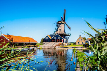 Naklejka premium De Rat, Windmühle, Sägewerk, IJlst, Niederlande