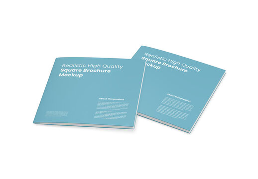 Square Brochure Cover Mockup 04