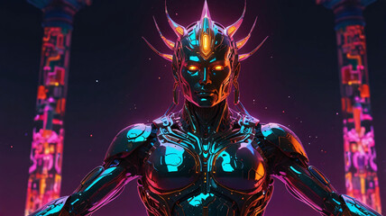 Dark Cyborg generated by Artificial Intelligence