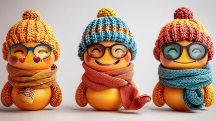 Obraz premium set of smiley icons on a white background