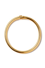 Obraz premium Golden ring isolated on white background