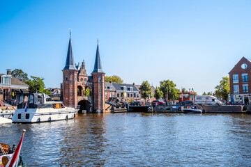 Obraz premium Wassertor, Hafen, Sneek, Niederlande 