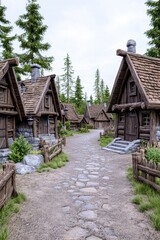The image shows an old wild west town with a dirt road. Perfect for using in historical articles or as a background for western-themed works.