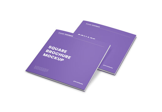 Square Brochure Cover Mockup 03