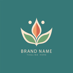 Leaf logo minimalist style design