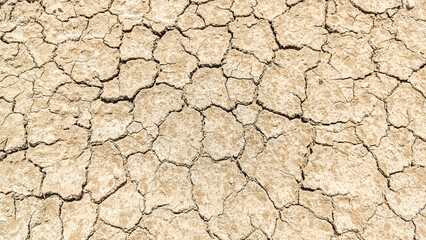 Dry cracked ground in Azerbaijan