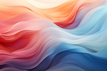Fototapeta premium A vibrant abstract wave pattern blending warm and cool colors.