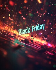 ''Black Friday'' text digital background 