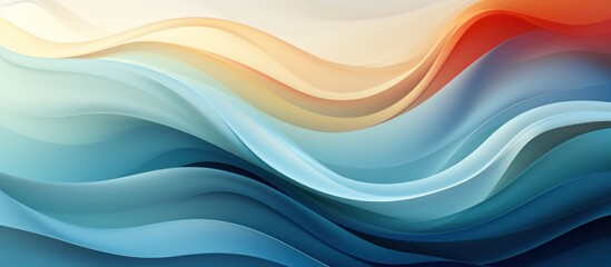 Abstract waves in soft colors create a serene and calming visual effect.
