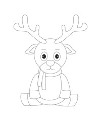 Christmas coloring page for kids