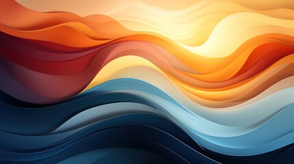 Abstract wavy design with warm and cool colors blending harmoniously.