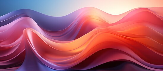 Fototapeta premium Abstract waves in vibrant colors create a fluid, dynamic visual effect.