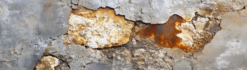 Weathered Concrete Wall with Cracked and Peeling Paint