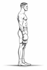 Fototapeta premium dynamic boxing-themed backdrop, suitable for energetic sports designs and event posters