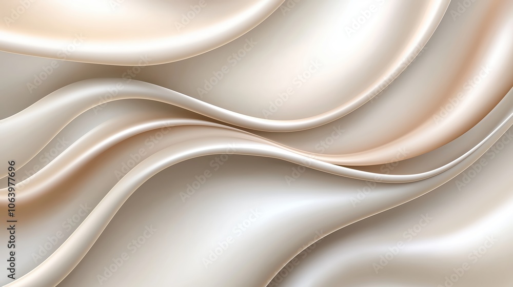 Poster white and tan background with a wave pattern. the background is very smooth and the wave pattern is 