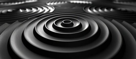 Abstract depiction of concentric circles creating a sense of depth and movement.