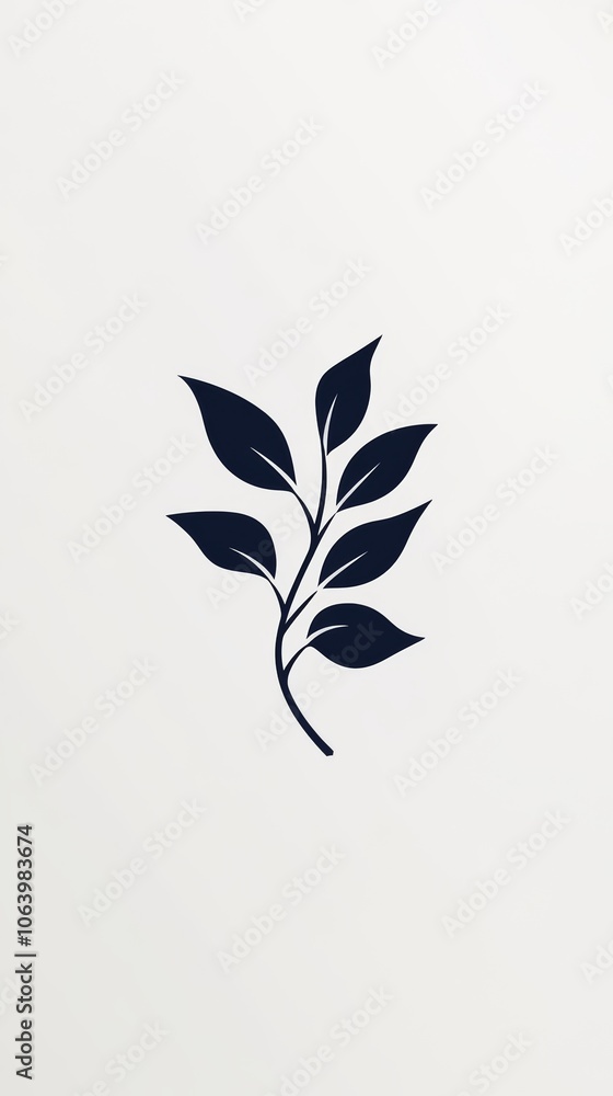 Poster Minimal and Symmetrical Plant Logo Design for Company Use Generative AI