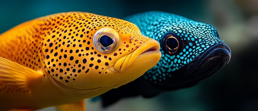  Two adjacent fish