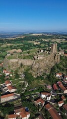 Fototapeta premium drone photo polignac fortress france europe