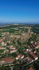 Fototapeta premium drone photo polignac fortress france europe