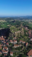 Fototapeta premium drone photo polignac fortress france europe