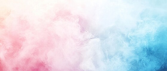 Fototapeta premium A soft gradient of pink and blue smoke creating a dreamy, abstract background.