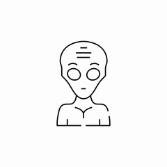 alien comer icon sign vector