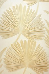 Minimalist Beige Palm Leaf Wallpaper with Large Fanshaped Leaves for Home Decor Generative AI
