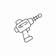 space pistol blaster icon sign vector