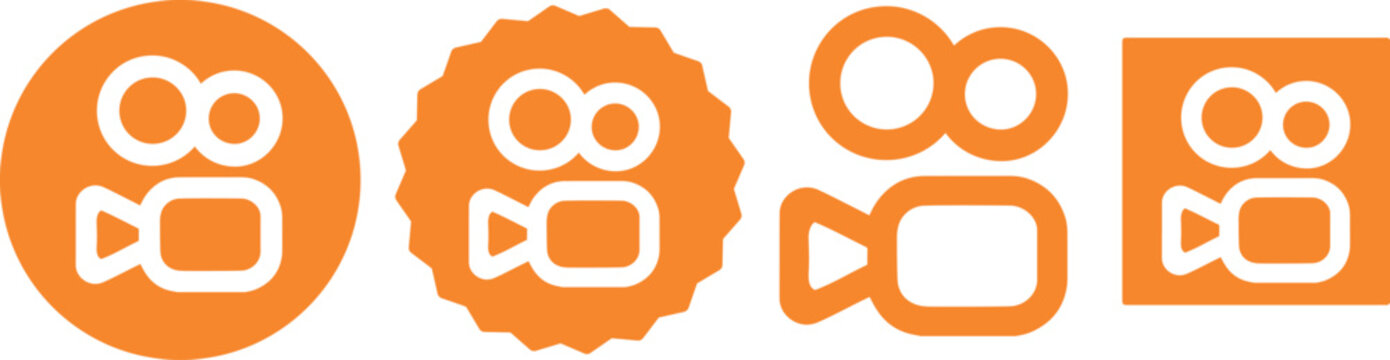 Kwai logo, social network for short videos. set of kwai logo buttons. editorial vector