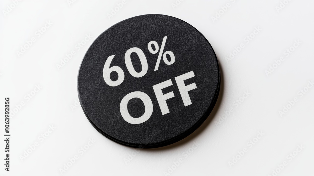 Poster black round paper note with blank white background generative ai