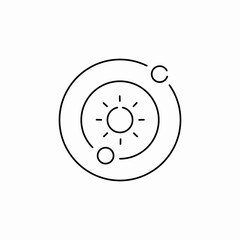 sun orbit icon sign vector