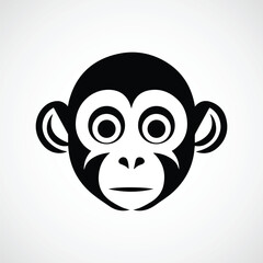 Vector monkey face logo design
