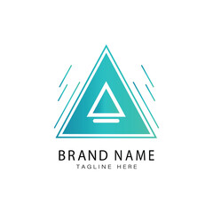 Vector triangle logo template design