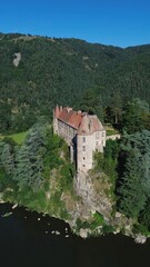 drone photo Lavoute Polignac castle france europe