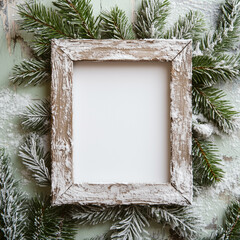 christmas frame with christmas tree