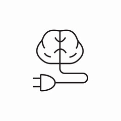 brain socket icon sign vector